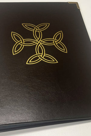 Liturgy Celebration Folder Celtic Cross, Chocolate colour