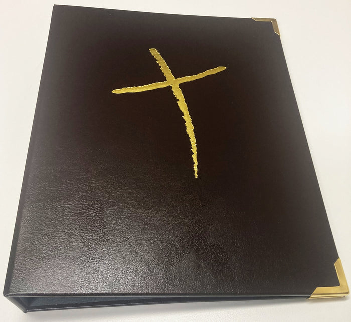 Liturgy Celebration Folder Freehand Cross, Chocolate colour