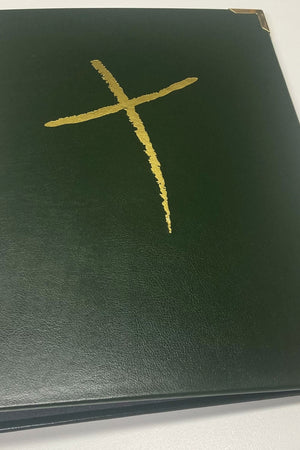 Liturgy Celebration Folder Freehand Cross, Green colour