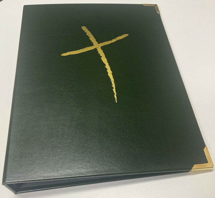 Liturgy Celebration Folder Freehand Cross, Green colour