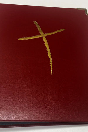 Liturgy Celebration Folder Freehand Cross, Red Colour