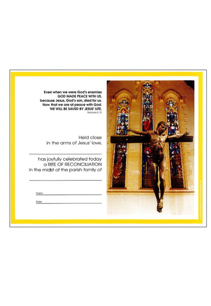 Penance: First Reconciliation Certificate - Liturgy Brisbane